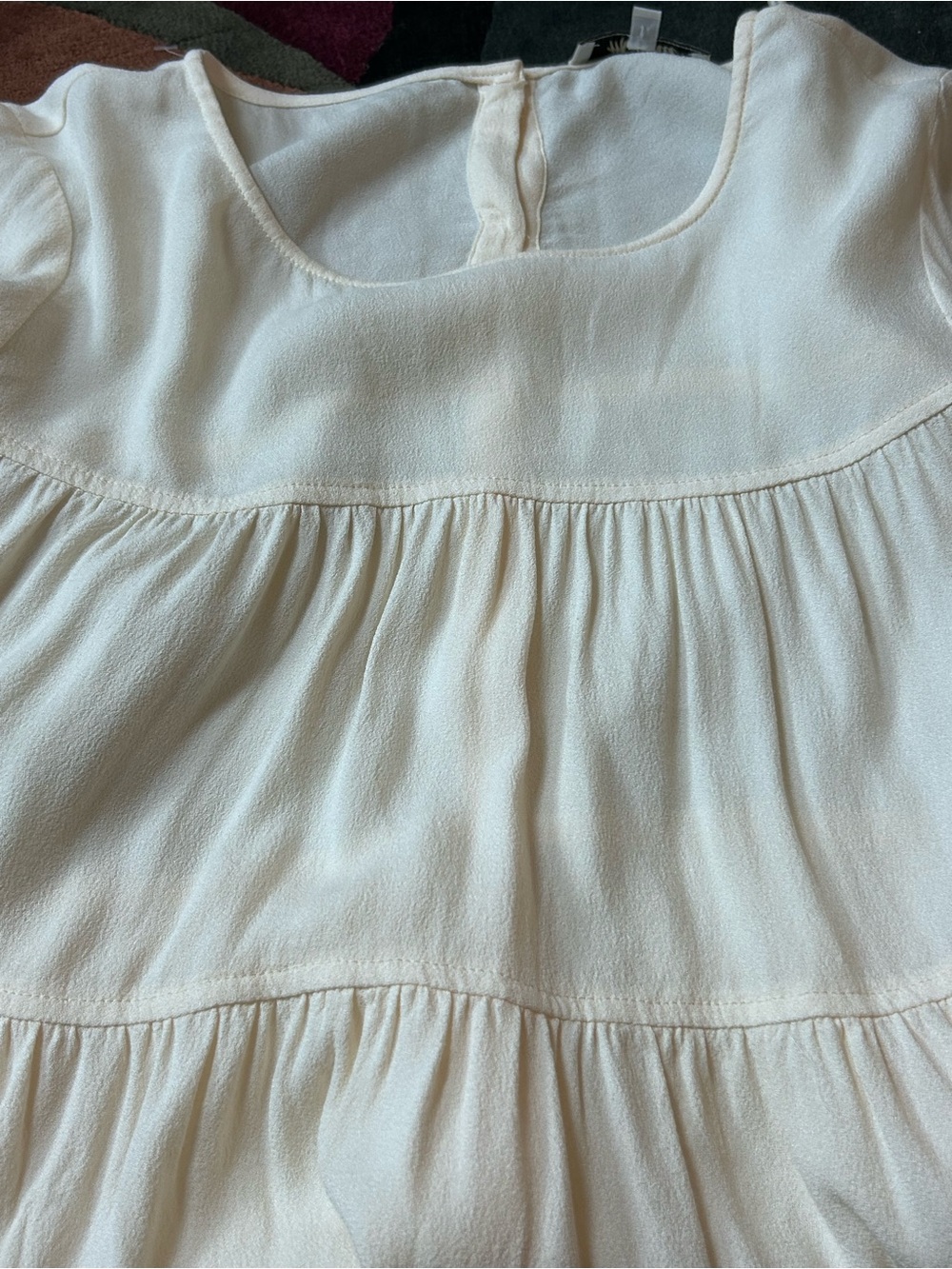 Madewell Cream Tiered Peasant Blouse - Picture 10 of 12